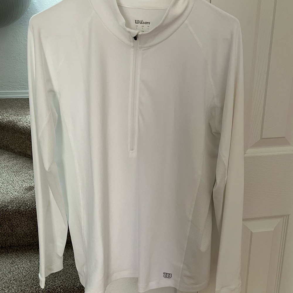 Wilson Classic White Zip Pullover